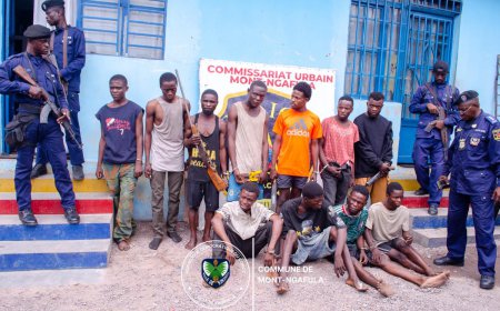 Kinshasa : 11 présumés criminels interceptés par la police à Mont-Ngafula