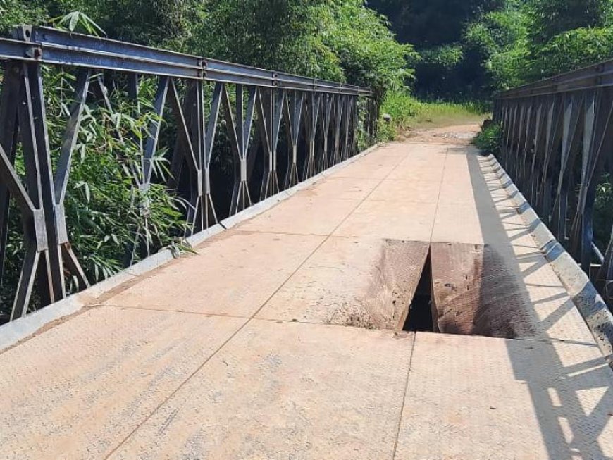 Axe Walikale-Kibua : le pont sur la rivière Rubonga toujours non réhabilité après sa destruction lors des combats entre l'armée et les rebelles de l'AFC/M23 en mars dernier