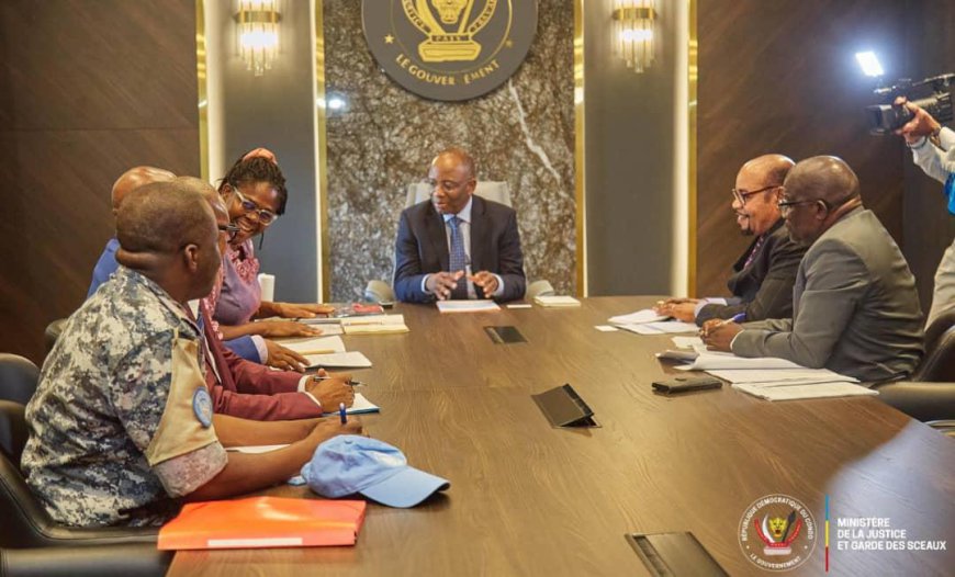 RDC : Le ministre de la Justice et une délégation de la MONUSCO évoquent la réforme pénitentiaire