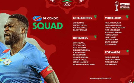 CAN Maroc 2025 : la CAF publie la liste officielle de 28 joueurs de la RDC pour la 35e édition