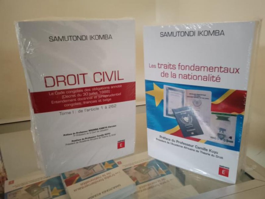 RDC : Samutondi Ikomba explore les traits fondamentaux de la nationalité et le Code civil des obligations annoté dans deux nouveaux ouvrages