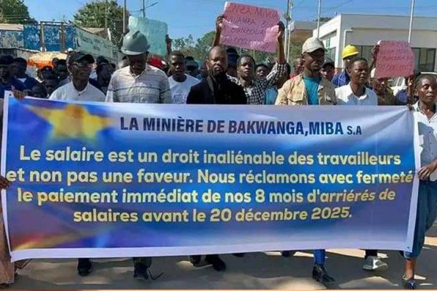 Kasaï-Oriental : des agents et enfants de la MIBA réclament 8 mois d’arriérés de salaire à Mbuji-Mayi